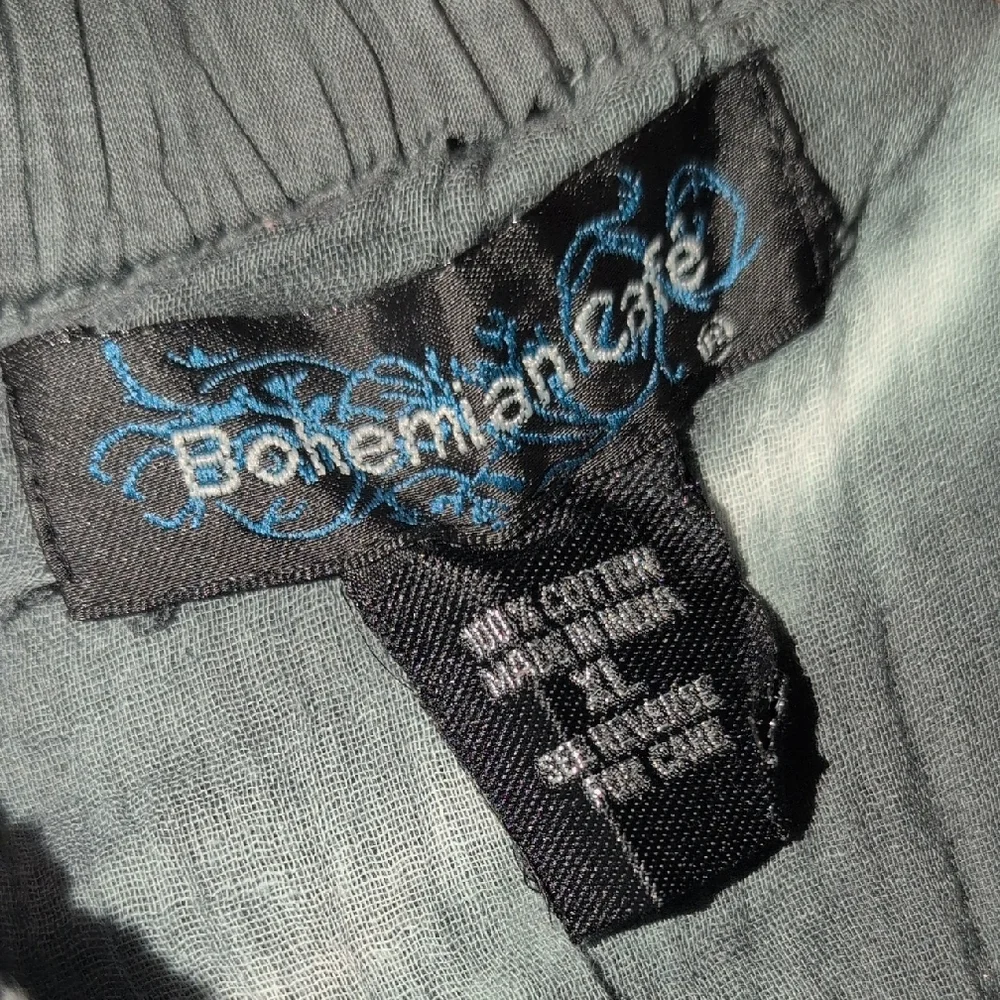 100% COTTON Blue and Gray Tie-Dye Skirt - Picture 3 of 4
